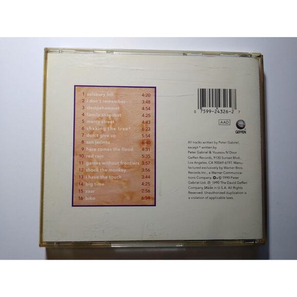 Peter Gabriel Shaking the Tree Sixteen Golden Greats CD 1990 Sledgehammer Biko - Picture 3 of 4